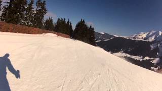 Descente Cote 2000 Piste noire en ski Megève [upl. by Hammerskjold]