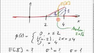 27B8 Wahrscheinlichkeitsdichte Erwartungswert Varianz Standardabweichung [upl. by Seumas]