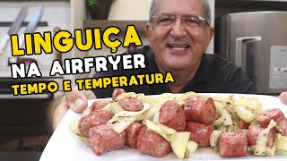 Como Fazer Linguiça com Cebola na Airfryer  Tv Churrasco [upl. by Gromme]