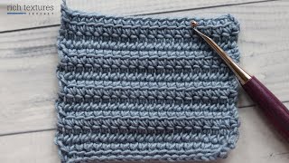 Linked Double Crochet Stitch  How to Crochet [upl. by Enelkcaj217]