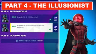 PART 4  THE ILLUSIONIST All Quest Fortnite Chapter 5 Season 4 [upl. by Xonel]