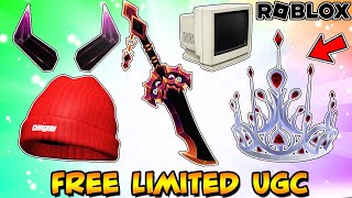 FREE Limited Items Today on Roblox  Obsidian Crystal Horns Crush Beanie Greatsword amp More [upl. by Sirdi162]