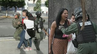 Protests erupt in Caracas against Maduros disputed election win  AFP [upl. by Jobina]