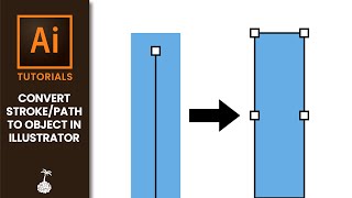 Convert StrokePath to Object in Illustrator [upl. by Leonanie]