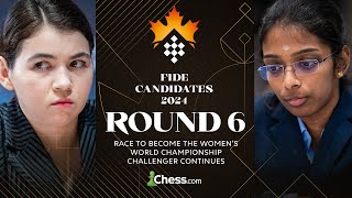 FIDE Womens Candidates 2024 Rd 6  Will Goryachkina Lagno amp Vaishali Play For Wins To Chase Tan [upl. by Ancier]