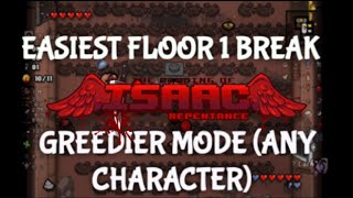 Binding of Isaac Repentance  EASIEST Greedier cheese any character [upl. by Anirtruc419]