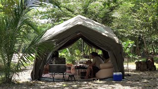 LUXURY CAMPING BY THE RIVER COODY TENT COODY SOFA COMMA NINE IGT THE PRESERVE CAMPING [upl. by Averil]