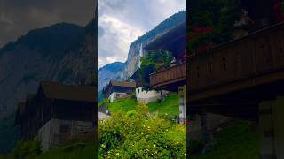 💦🇨🇭 swissvillage rain waterfall nature switzerlandalps swisslandscapes mountains shorts [upl. by Jodi560]