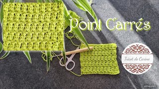 Tuto Crochet LES POINTS PLEINS quot Le point carrésquot Niveau 1 [upl. by Enillebyam]