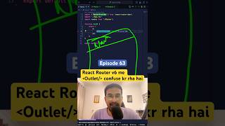 Outlet ka use in React Router DOM v6 🤩 Part 1 [upl. by Araihc]