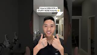 👃🤧😌 How to unblock a stuffy nose instantly [upl. by Abner]