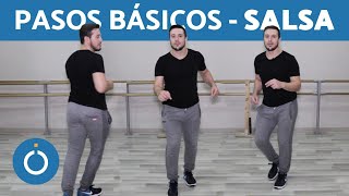 PASOS BÁSICOS DE SALSA  Clase para principiantes [upl. by Carnes]