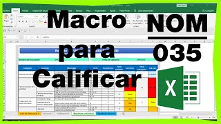 NOM035 Excel Macro para Calificar las Guías de Referencia I II III [upl. by Leclair]