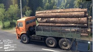 SPINTIRES 2014 Full Version Preview  Kamaz Loaded With Logs [upl. by Ellita]