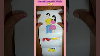 Depression Real Story 😢😞 song love art story shorts stories depression drawing trending [upl. by Emmalynn]