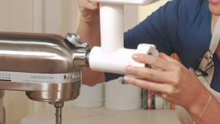 KitchenAid Stand Mixer Meat Grinder Attachment [upl. by Ennayoj739]