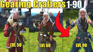 How to gear FFXIV craftersgatherers in FFXIV 190 [upl. by Immat]