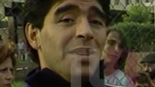 Entrevista secreta a MARADONA TOBILLO HINCHADO Italia 90 [upl. by Gavette]