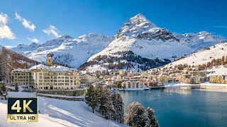 St Moritz Switzerland 🇨🇭 4K Winter Walking Tour 2024 [upl. by Tunk671]