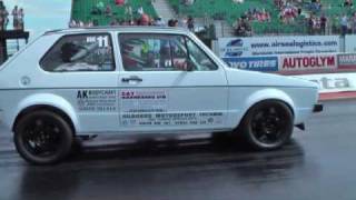 AK Bodycraft VW Mk1 Golf Turbo 14 mile 1018 seconds [upl. by Eyanaj]