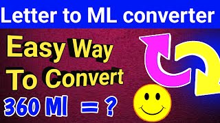 convert litre to Milliliters how to convert ml to litres [upl. by Ayt]