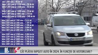 Cât plătim impozit auto în 2024 în funcție de motorizare [upl. by Pittel]