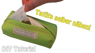 TASCHENTÜCHERTASCHE SELBER NÄHEN  DIY  Nähen für Anfänger  Tutorial [upl. by Nylecsoj]