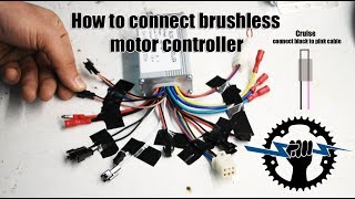 How to connect brushless motor controller wires 250W 36V Wire assemblies [upl. by Morgen786]