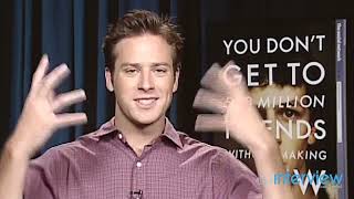 Armie Hammer on playing the Winklevoss twins in The Social Network [upl. by Jeaz]