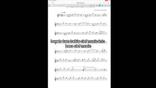 Part 1 How to turn the treble clef music into the bass clef music cello [upl. by Yrallih623]