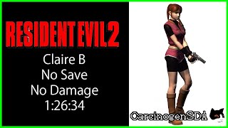 Resident Evil 2 Remake PC  Claire 1st Claire A No Damage No Save ADVANCED ROUTE Hardcore S [upl. by Tersina]