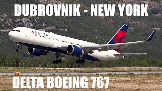 Delta Air Lines Boeing 767 Takeoff  Dubrovnik Airport DBVLDDU [upl. by Aeriell]