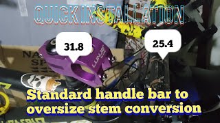 Standard handle bar to oversize stem pwede pala gamit ang stem spacer quick tutorial [upl. by Carmine174]