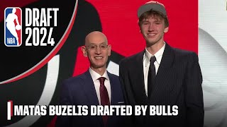 The Chicago Bulls select Matas Buzelis with the No 11 pick in the 2024 NBA Draft  NBA on ESPN [upl. by Onitselec]