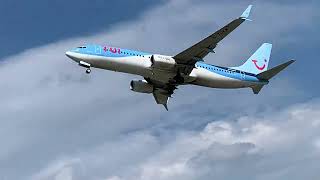 BY3550  Leeds To Corfu  TUI B737  Takeoff [upl. by Ahlgren]