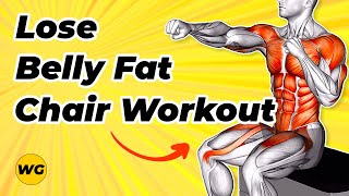 Do This Chair Workout For 14 Days To Lose Belly Fat TOP 10 EXERCISES [upl. by Biagi]