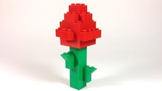 How To Build Lego FLOWER ROSE  4628 LEGO® Fun with Bricks Building Ideas [upl. by Aracaj]