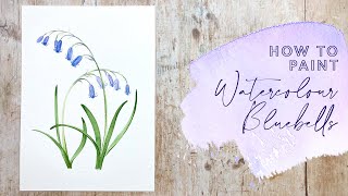 How to Paint Watercolour Bluebells [upl. by Volin]