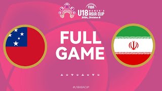 Samoa v Iran  Full Basketball Game  FIBA U18 Womens Asia Cup 2024  Divison B  Group Phase [upl. by Eetak]