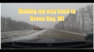 Driving from Shawano WI to Green Bay WI in Snow Storm Avree shawano greenbay winterstorm snow [upl. by Leirvag779]