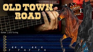 OLD TOWN ROAD  Lil Nas X feat Billy Ray Cyrus Guitar Tutorial TAB  Cover Guitarra Christianvib [upl. by Balling]