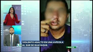 Violento asalto en una avícola al sur de Guayaquil [upl. by Anahsat]