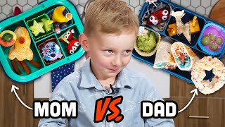 Chef Mom Vs Chef Dad Lunch Box Challenge [upl. by Oznole280]