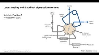 Valco loop sampling with backflush of pre column to vent [upl. by Higginson]