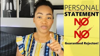 1 Worst Thing to do on your Personal Statement Guaranteed Way for Rejection [upl. by Jamilla]