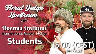 Live floristry demonstration with the International Master Florist Students [upl. by Orecul]