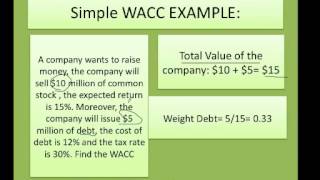 how to calculate WACC simple example Weighted Average Cost of Capital mp4 [upl. by Leziar905]