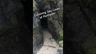 Exploring the Sea Caves at Portreath seacaves motorhomelife [upl. by Gilder]