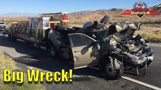 Very Bad Truck Wreck Pickup Rear Ends Semi At 60 MPH [upl. by Buxton438]