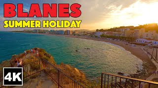 🇪🇸 Blanes Costa Brava Spain Summer Holiday 🌞 4K Walk [upl. by Nolrac]